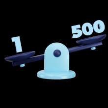 Hebel von bis zu 500:1